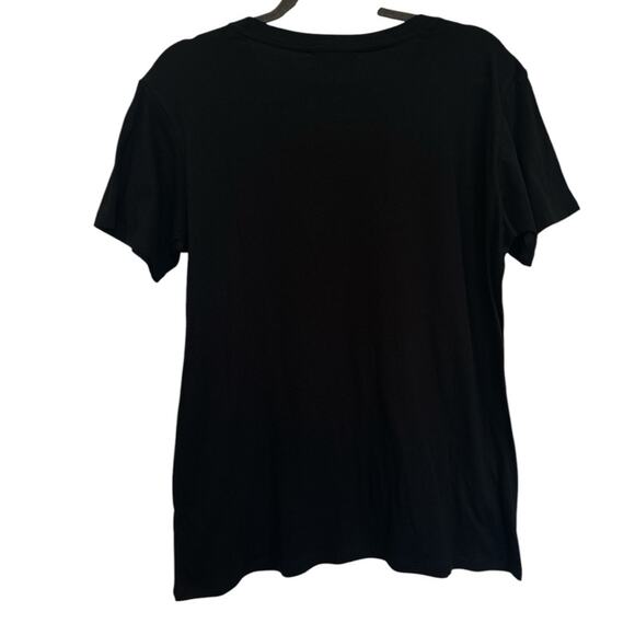 Rhinestone He Is Risen Easter T-Shirt Short Sleeve Black Tee NEW Sparkly! - Picture 4 of 4